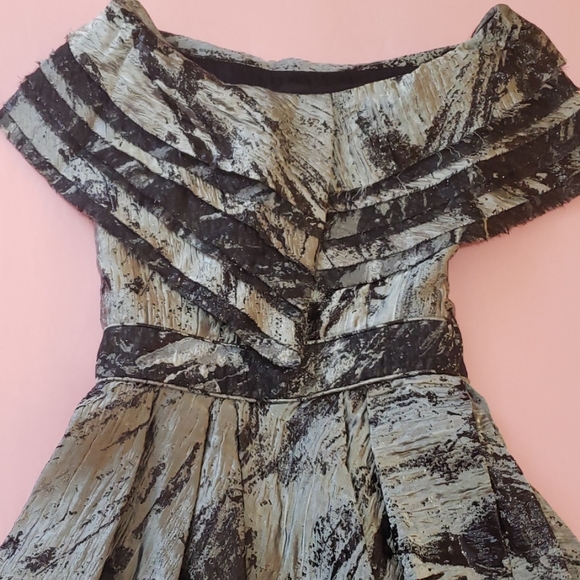 Silver & black Rafaelcennamo dress - Picture 2 of 5